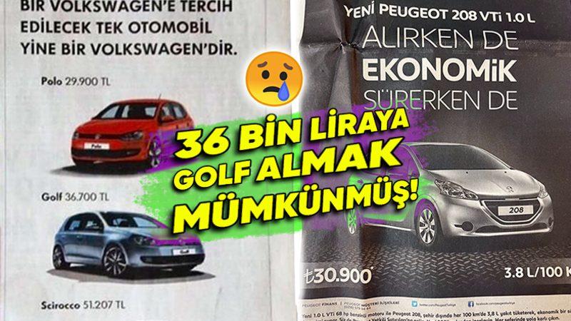 Geçmişte Yapılan Araba Reklamlarındaki Bu Fiyatları Görünce Göz Yaşınız Pıt Edecek (Bugünkü Bir iPhone Fiyatına O Yıllarda Üç i20 Alınıyormuş!)