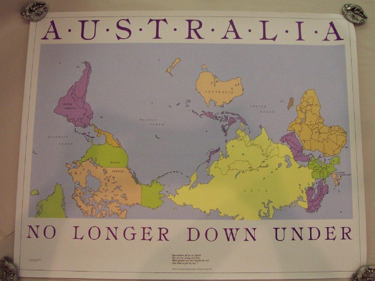 Avustralya’daki Atlaslarda Kullanılan Bir Acayip Dünya Haritası
