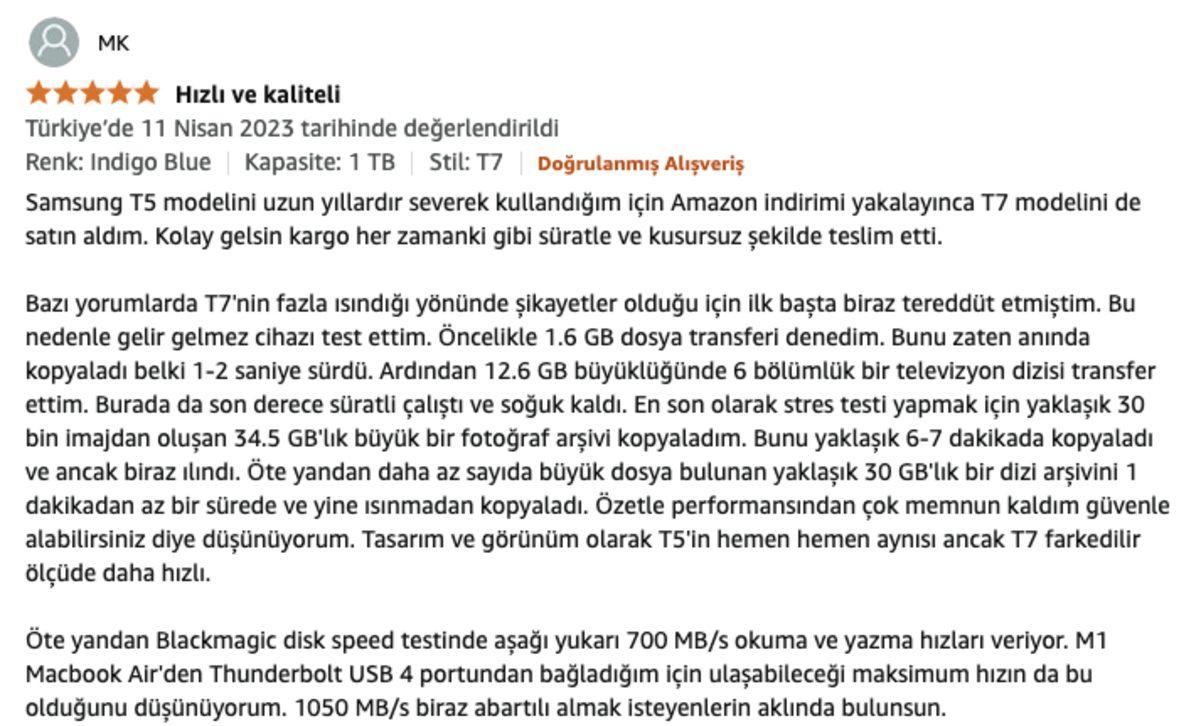 Günün Fırsatı: İndirime Giren Samsung Taşınabilir T7 SSD Alınır mı? Özellikleri ve Kullanıcı Yorumları