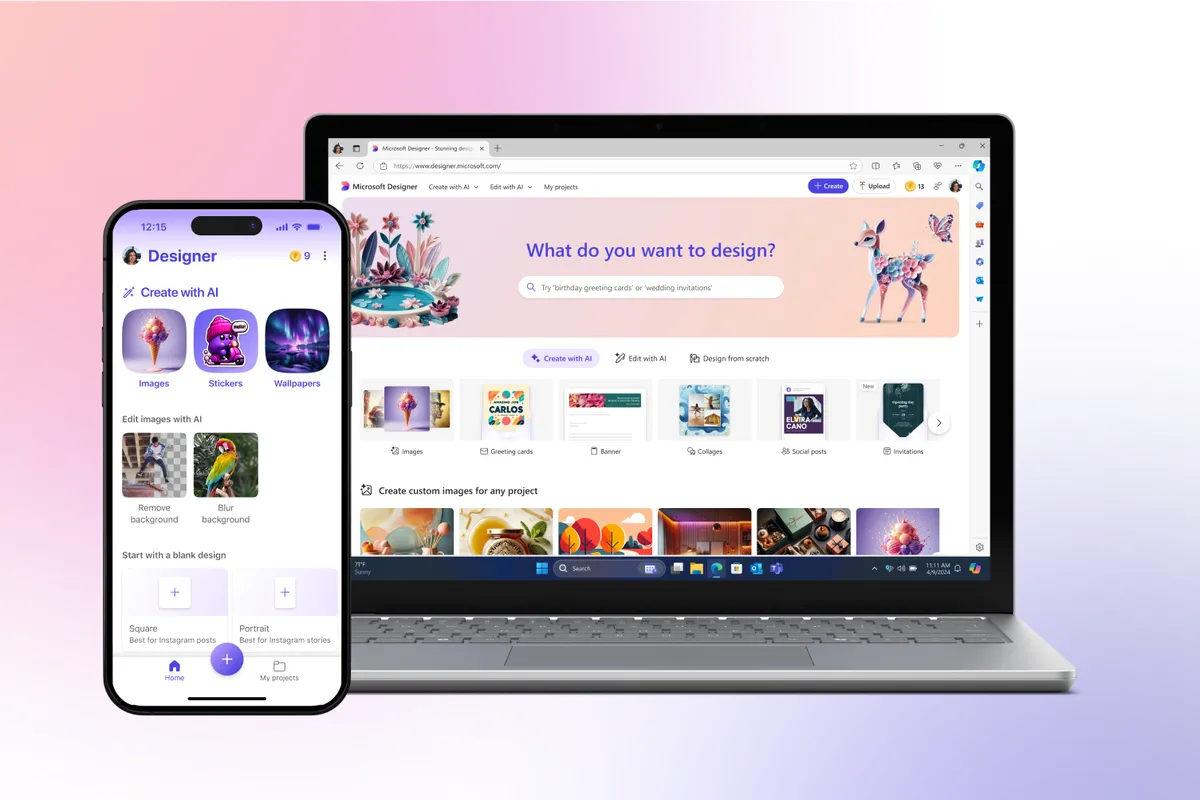 Microsoft’un Yapay Zekâ Destekli Tasarım Uygulaması Designer, iOS ve Android İçin Kullanıma Sunuldu! (Hem de Ücretsiz!)