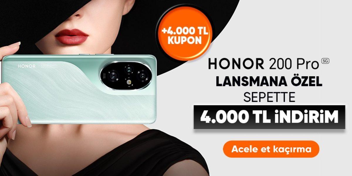 HONOR 200 Pro, Lansmana Özel İndirim ve Kupon Fırsatıyla Sadece Hepsiburada’da