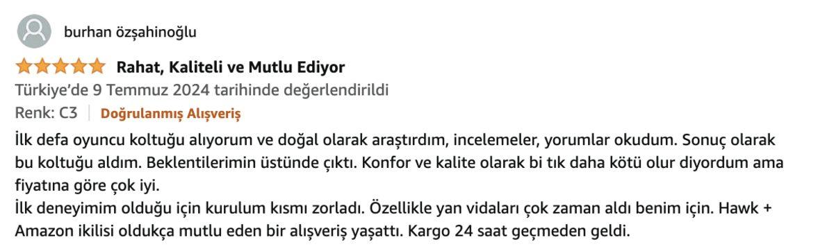 Hawk Fab C3 Oyuncu Koltuğu İndirimde! İşte Kullanıcı Yorumları ve Özellikleri