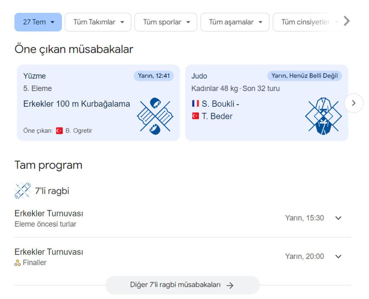 Google, Paris 2024 Yaz Olimpiyat Oyunları’na Özel Kartlar Oluşturdu: Olimpiyatları Yakından Takip Etmek İsteyenler Buraya