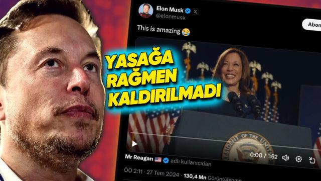 Elon Musk’ın, X’te Yasak Olmasına Rağmen ABD Başkan Yardımcısı Kamala Harris’in Sahte Videosunu Paylaşması Tepki Çekti