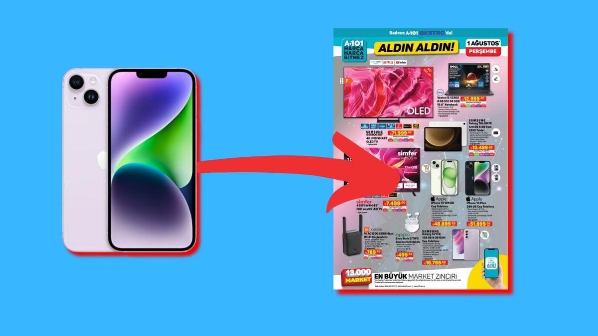 A101’e iPhone 15 Geliyor! 1 Ağustos 2024 A101 İnternete Özel Aldın Aldın Kataloğunda Öne Çıkan Elektronik Ürünler
