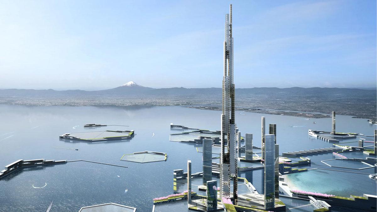 Japonya’nın 2045 Vizyonu Kapsamında İnşa Edeceği Denizin Üzerinde Yer Alan Devasa Gökdelen: Sky Mile Tower