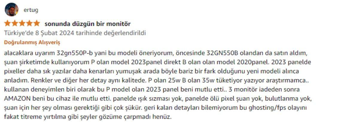 LG UltraGear 32GN550P-B Oyuncu Monitörü Amazon’da İndirimde! Özellikleri ve Kullanıcı Yorumları