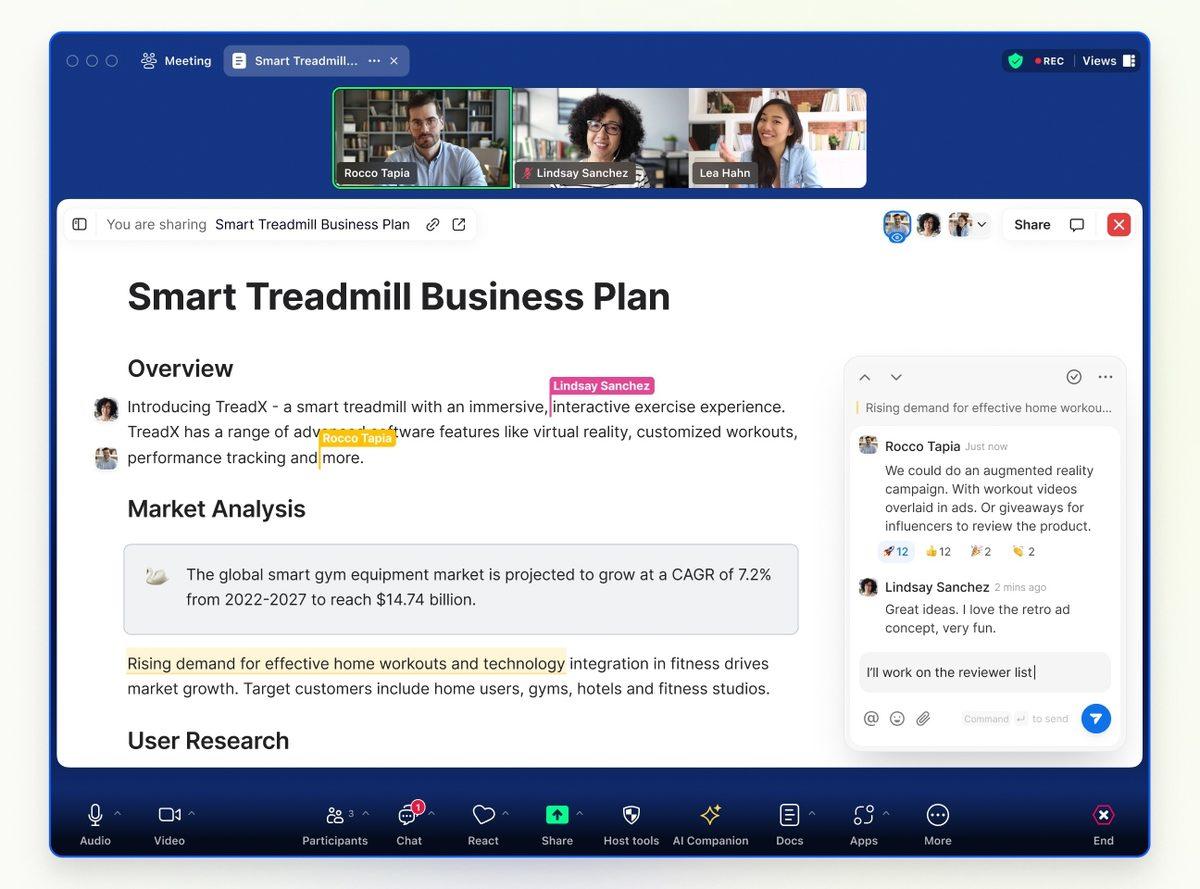 Google Dokümanlar ve Microsoft Office Rakibi Yapay Zekâ Destekli Zoom Docs Kullanıma Sunuldu!