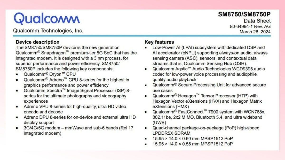 Snapdragon 8 Gen 4 Teknik Özellikleri Sızdı! AI Yenilikleri Yolda mı?