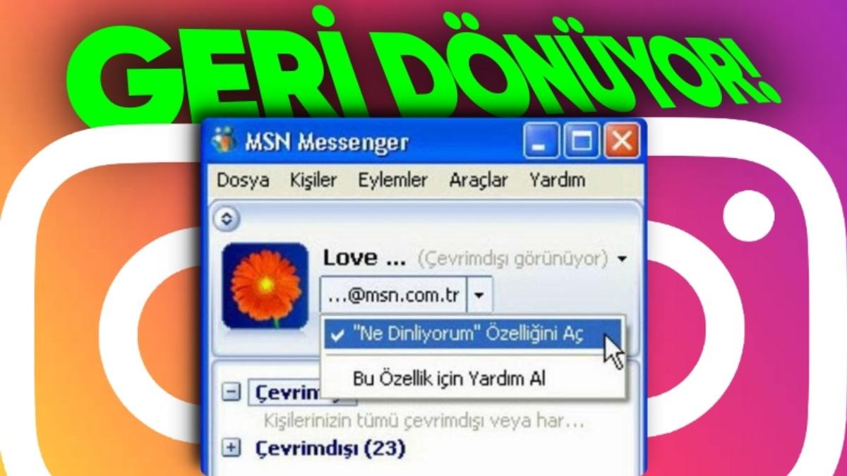 MSN’nin Efsane Özelliği Instagram’a Geliyor: Dinlediğiniz Şarkılar Instagram’da Gösterilecek!