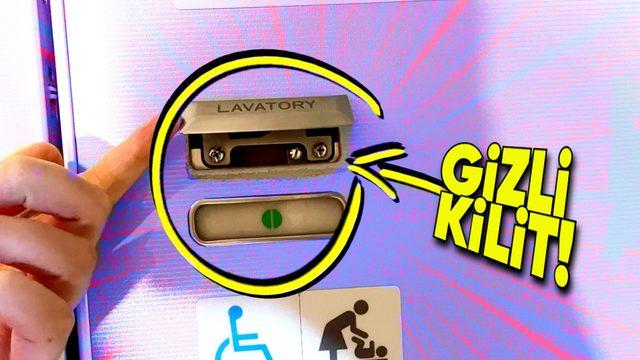 Sadece Uçuş Görevlilerinin ve Bu Yazıyı Okuduktan Sonra Sizin Bilebileceğiniz O Bilgi: Uçak Tuvaletlerinin Dışında Neden Gizli Bir Kilit Var?