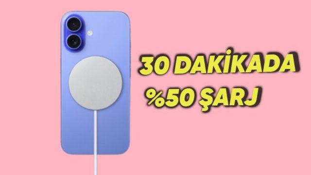 iPhone 16 Serisi İçin MagSafe ile Hızlı Şarj Dönemi Başlıyor! 30 Dakikada %50 Şarj Edebiliyor!