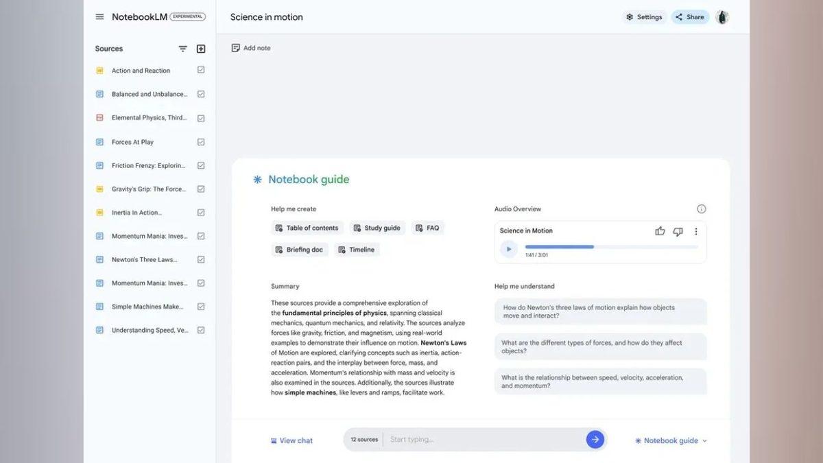 Google’dan Büyük Yenilik: Yapay Zekâ Destekli NotebookLM, Karmaşık Konuları Sesli Bir Şekilde Açıklayabilecek! Karmaşık Belgeler Artık Daha Kolay Anlaşılacak