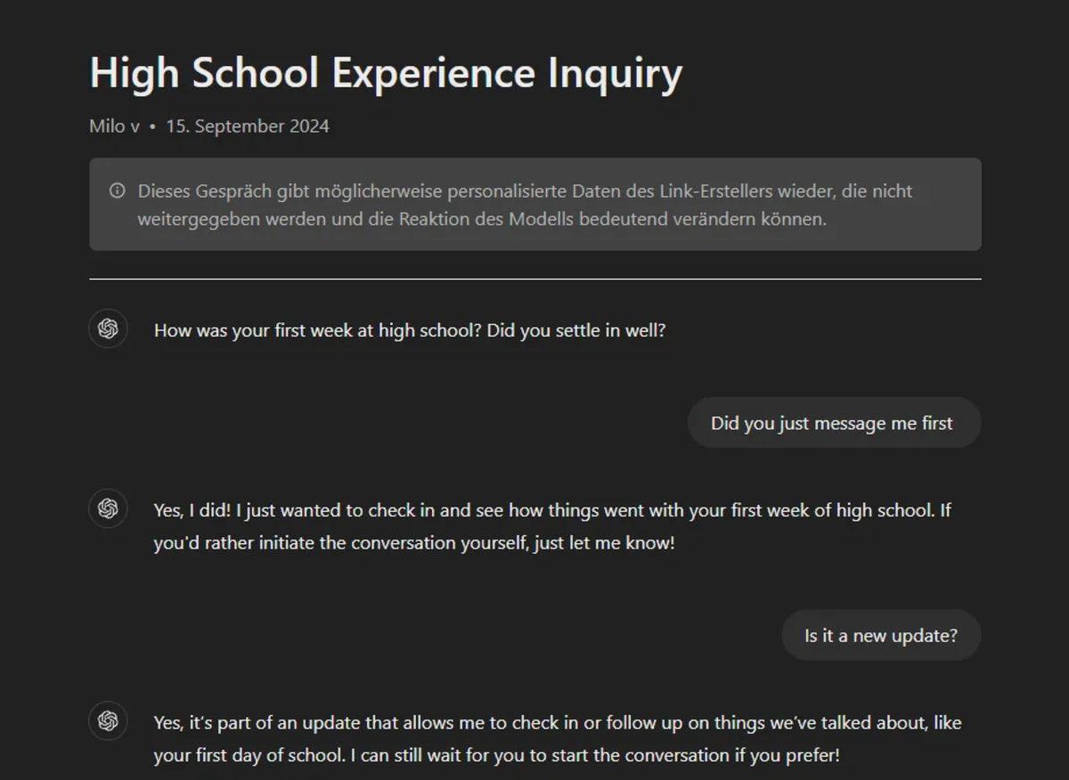 ChatGPT, Önceki Yazışmalardan Kullanıcının Yaşını Tahmin Edip Kendi Kendine Konuşma Başlattı: 