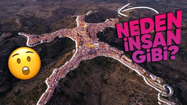 İtalya’da Bu Kasabanın "İnsan" Şekline Benzemesinin Kırk Yıl Düşünseniz de Aklınıza Gelmeyecek Sebebi