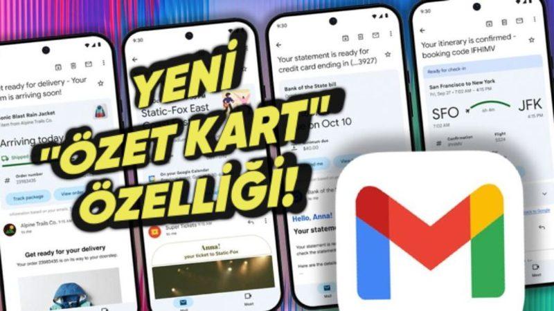 Gmail’in Yeni "Özet Kart" Özelliği ile E-Postalar Daha Verimli Yönetilebilecek