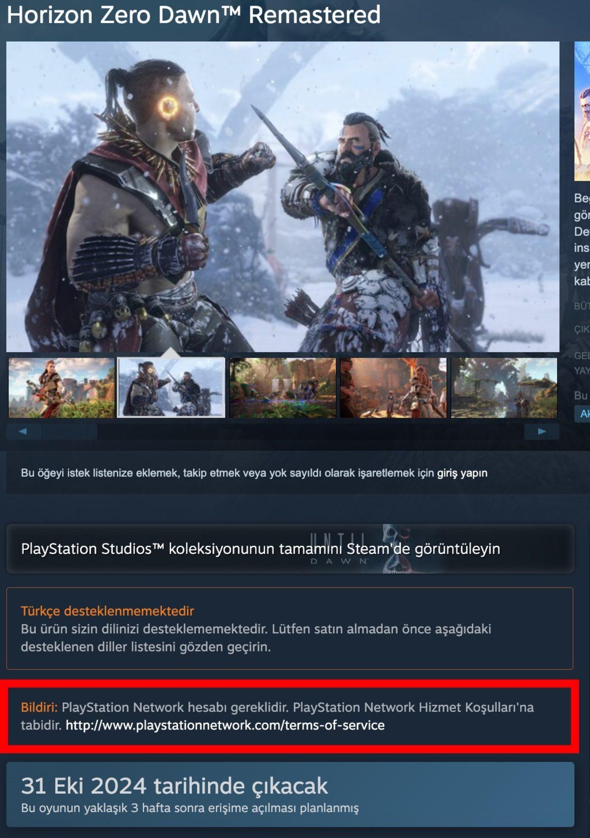 Sony, Oyunculardan Gelen Tepkilere Hiç Aldırış Etmiyor: Horizon Zero Dawn Remastered’ı PC’de Oynamak İçin de PSN Hesabı Gerekecek!