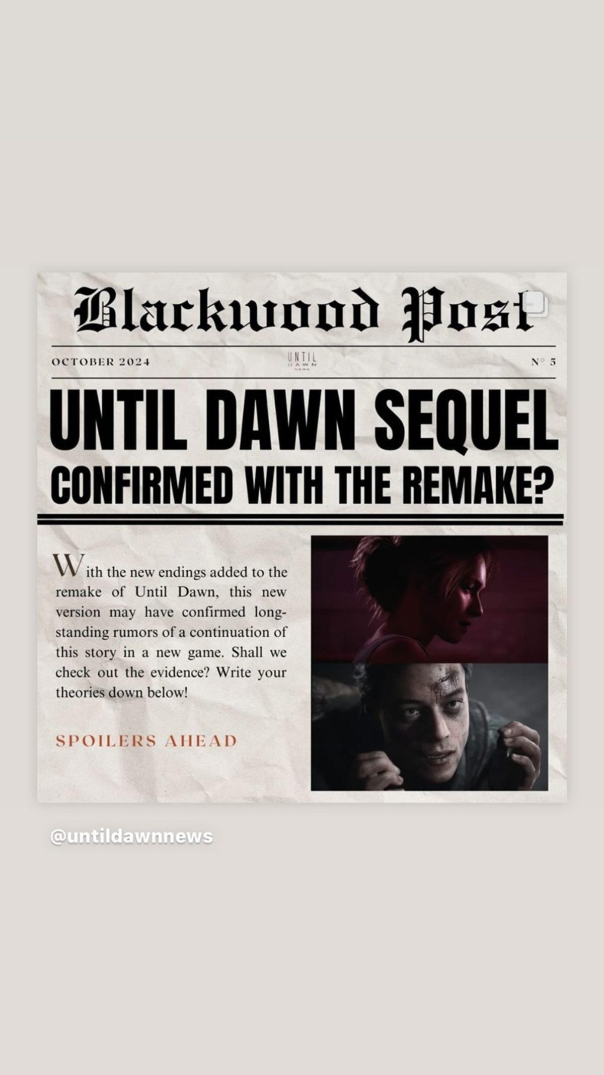 Kendi Türünde Oldukça Beğenilen Until Dawn’ın Devam Oyunu Geliyor Olabilir: İlk İpucu Ortaya Çıktı!