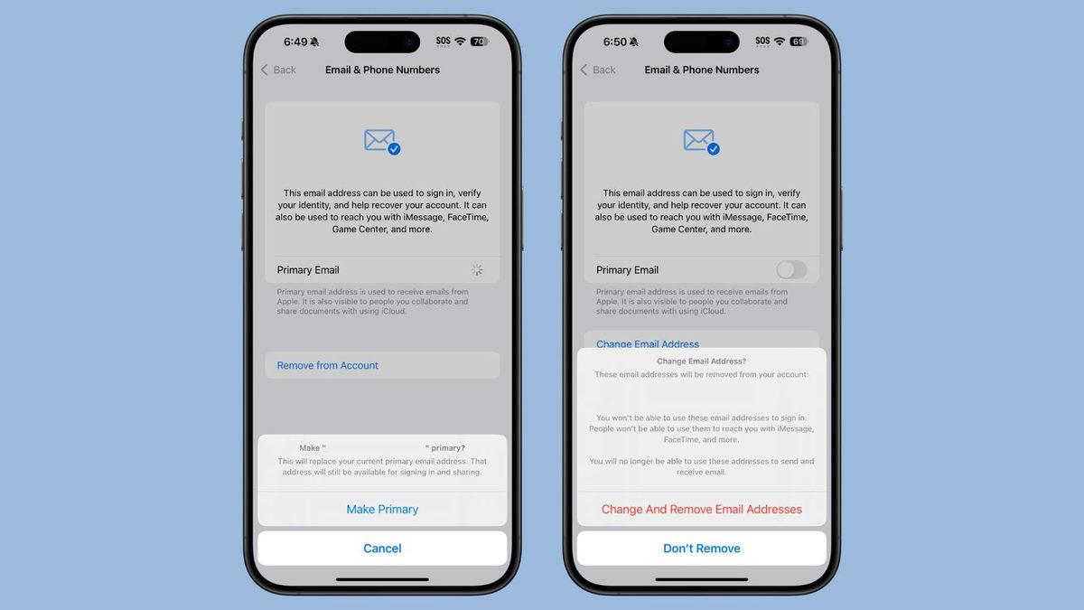iPhone’larda Bir İlk! iOS 18.1, iCloud E-posta Adresinizi Değiştirmenize İzin Verecek
