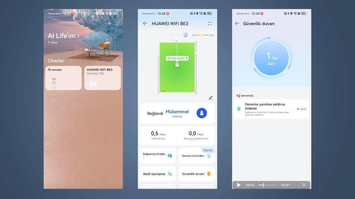 Evde Oda Değiştirince Bile İnterneti Zayıflayanlara: HUAWEI Wi-Fi BE3 Router İncelemesi