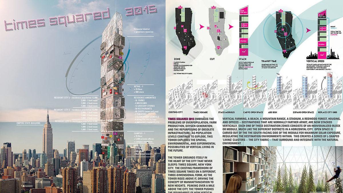 Âdeta Dikey Bir Şehir Olan, Bugüne Kadar Önerilmiş En Cesur Gökdelen Projesi: Times Squared 3015 (Kendi Kendine Yetebiliyor!)