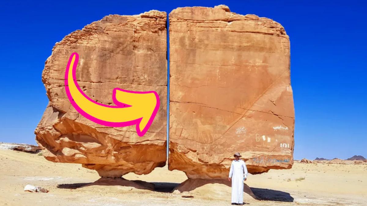 Ardındaki Gizemi Kimse Çözemiyor: Suudi Arabistan’daki Al Naslaa Kayası Nasıl İkiye Bölündü?