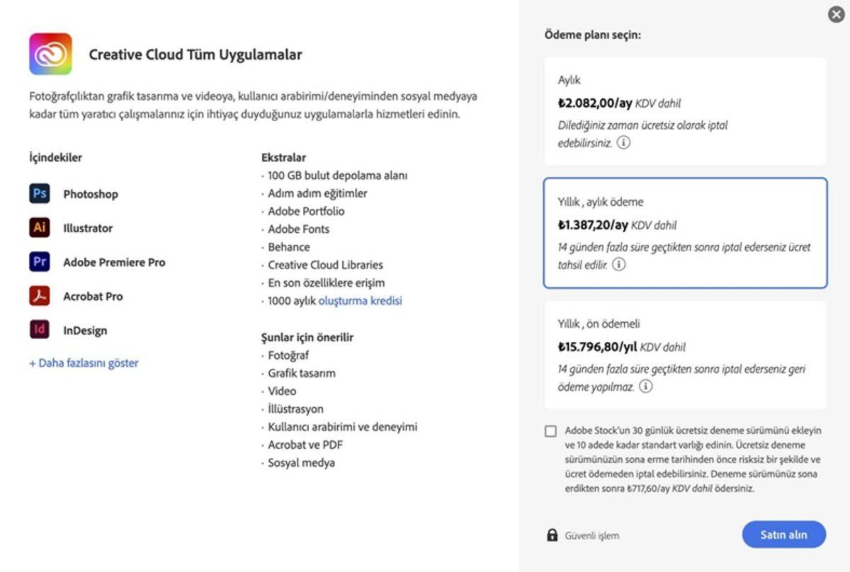 Adobe’den Creative Cloud’a Bir Zam Daha: Tüm Uygulamalar İçin Artık 15.796 TL Ödemeniz Gerekecek!