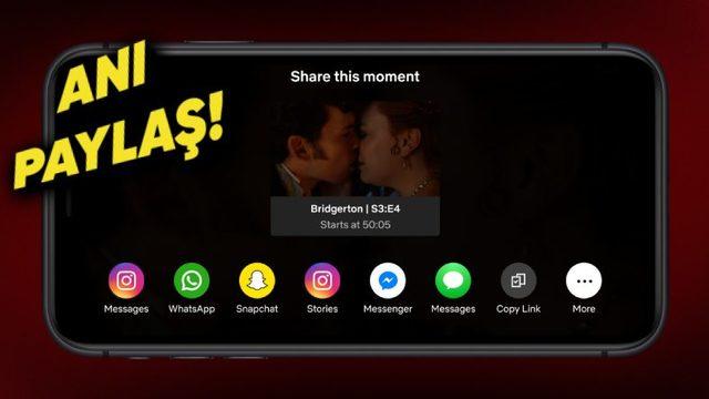 Netflix, Favori Film ve Dizi Sahnelerini Sosyal Medyada Paylaşmayı Kolaylaştıracak Yeni Özelliğini Duyurdu