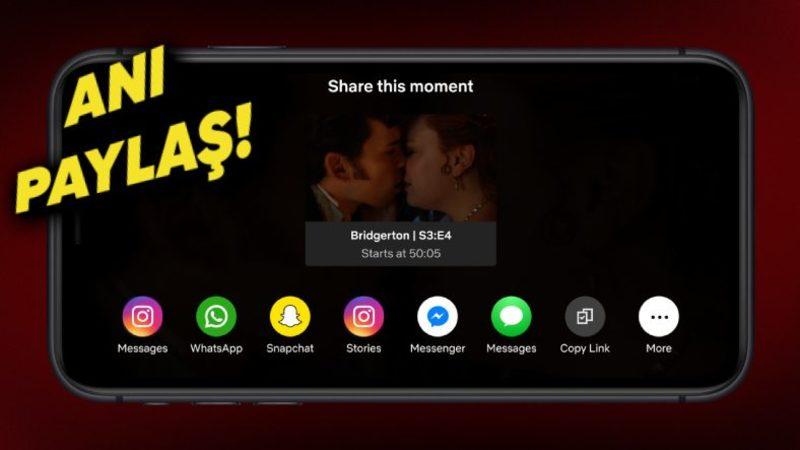 Netflix, Favori Film ve Dizi Sahnelerini Sosyal Medyada Paylaşmayı Kolaylaştıracak Yeni Özelliğini Duyurdu