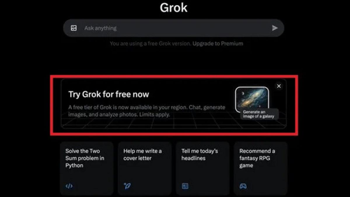 X’in Yapay Zekâsı Grok’un Ücretsiz Bir Sürümü Geliyor: İşte İlk Bilgiler