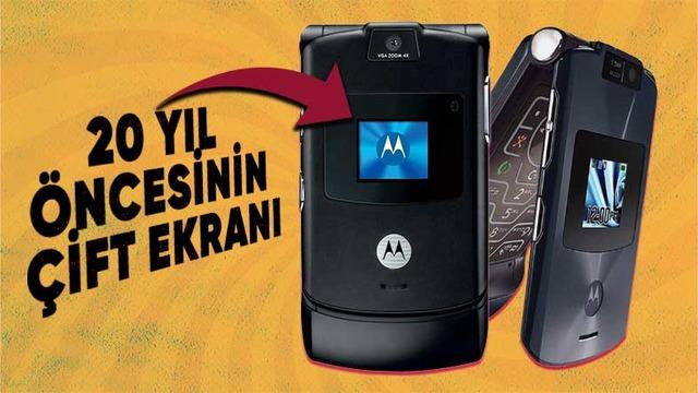 Tam 20 Yıl Öncesinin 'Çift Ekranlı Telefonu' Motorola RAZR V3'ün