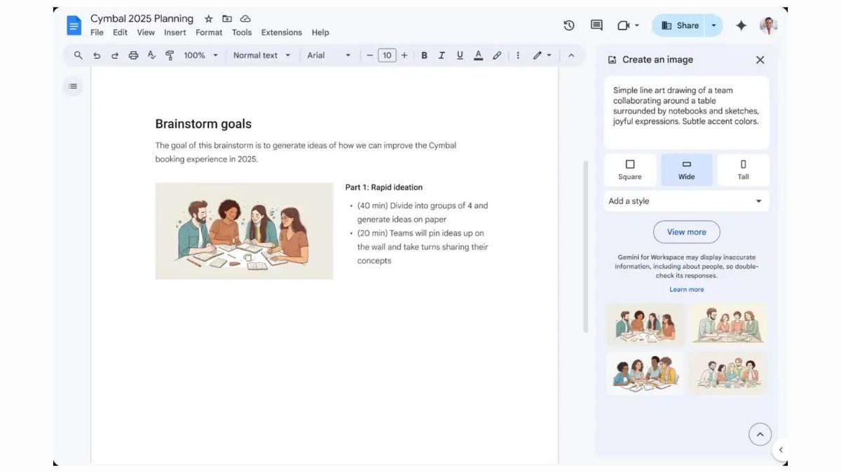 Google, Google Dokümanlar’da Tasarım Yapmayı Kolaylaştıracak Olan Yeni Yapay Zekâ Destekli Görsel Oluşturma Aracını Tanıttı!