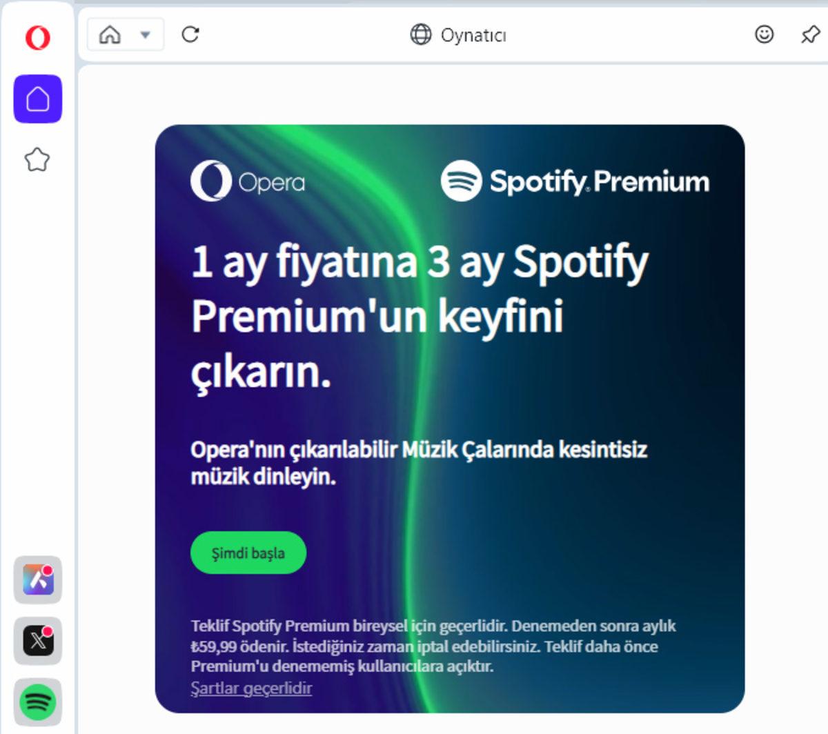 Spotify, Opera One’ın Varsayılan Müzik Çalar Uygulaması Oldu: Türkiye’de Geçerli Bomba Kampanyayı Kaçırmayın!