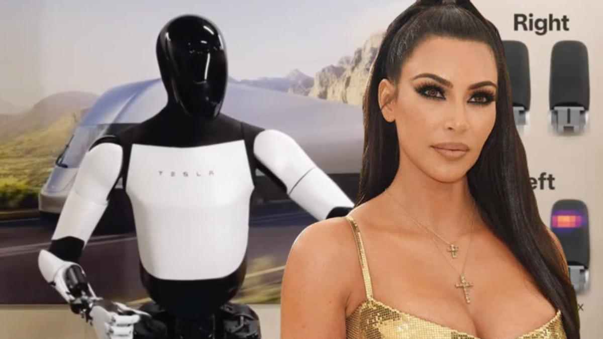 Kim Kardashian, Tesla’nın Yeni Robotuyla Video Paylaştı