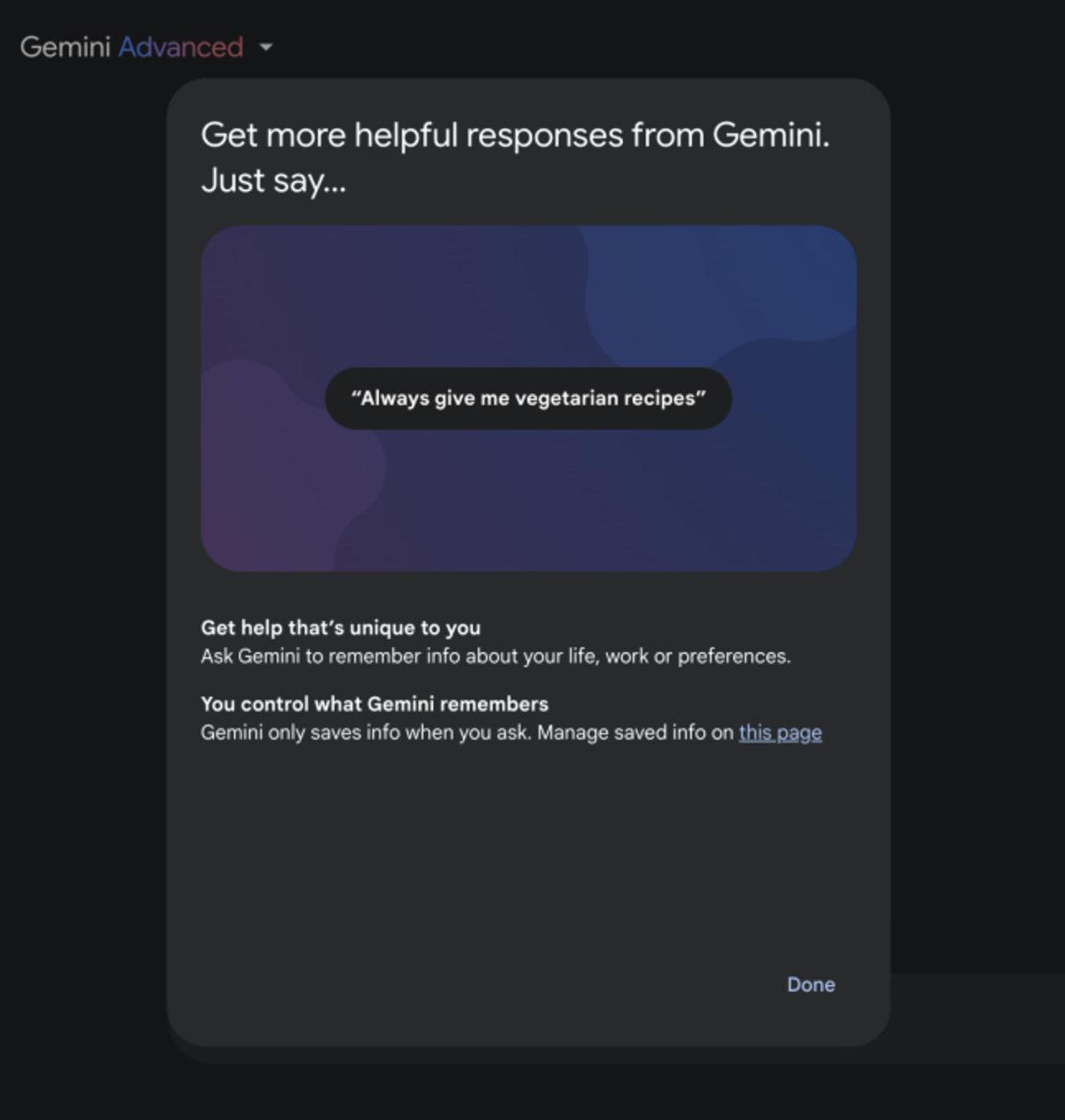 Google Gemini’a Hafıza Özelliği Geldi: Artık Söylediğiniz Şeyleri Sonradan Hatırlayabilecek