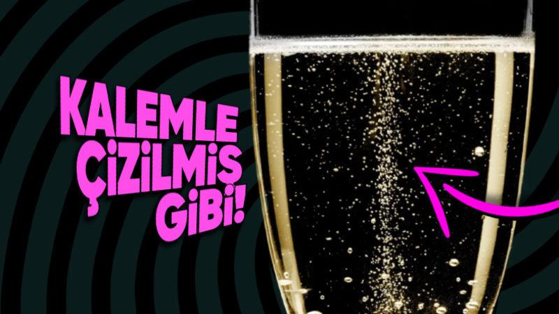 Şampanya Kabarcıkları Neden Diğer İçeceklerin Aksine Düz Bir Çizgide Yukarı Çıkıyor?