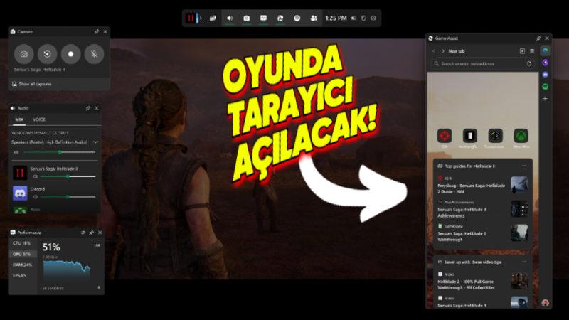 Microsoft, Oyun Oynarken Zorlandığınız Yerlerde Çok İşinize Yarayacak Oyun İçi Tarayıcı Edge Game Assist’i Duyurdu