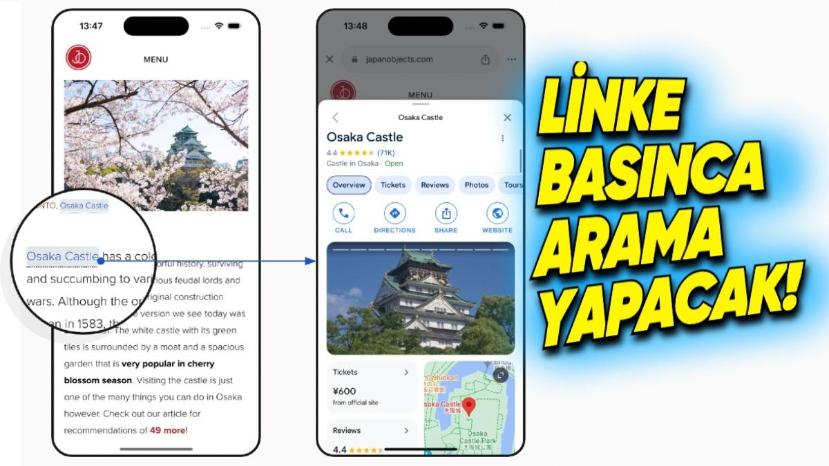 Google’ın iOS Uygulamasına Kullanışlı Bir Özellik Geldi: Sitelerdeki Önemli Kelimelere Google Araması Yapan Linkler Eklendi!