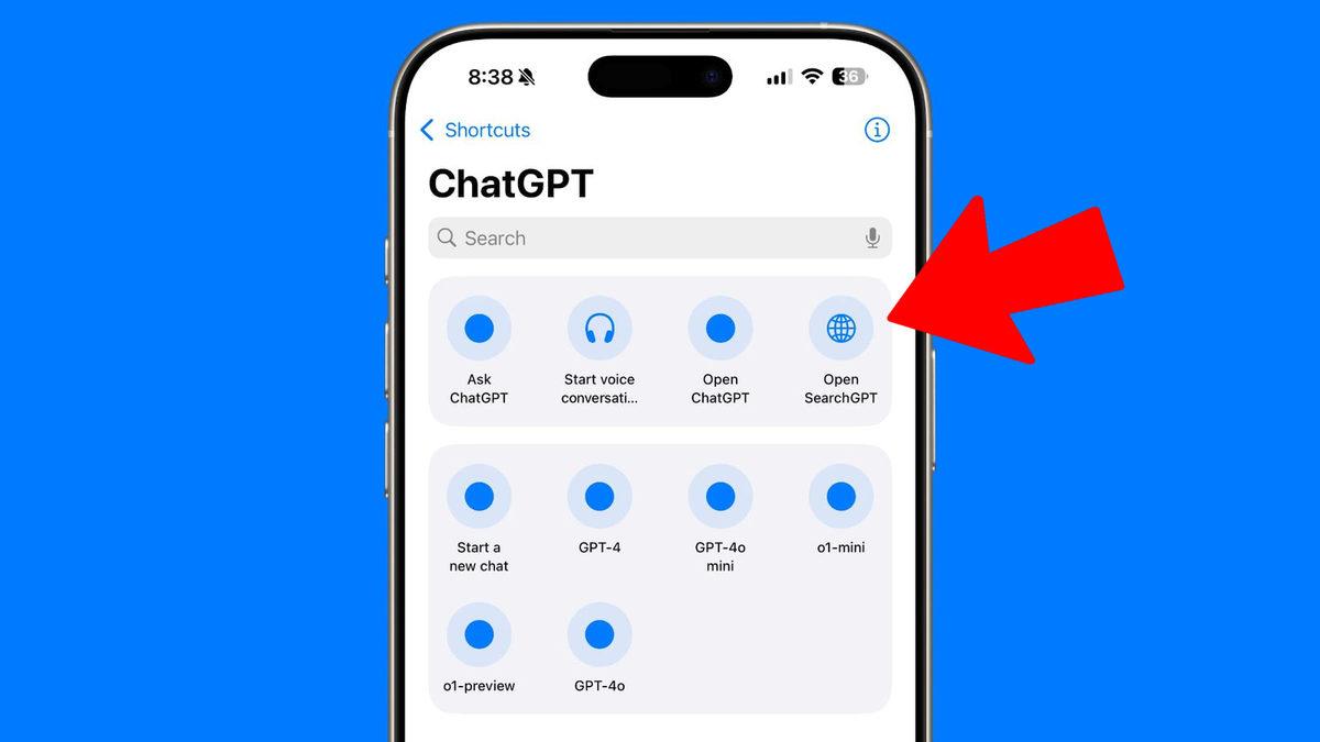 OpenAI Yapay Zekâ Arama Motoru SearchGPT’yi iPhone’ların Kestirmeler Uygulamasına Ekledi