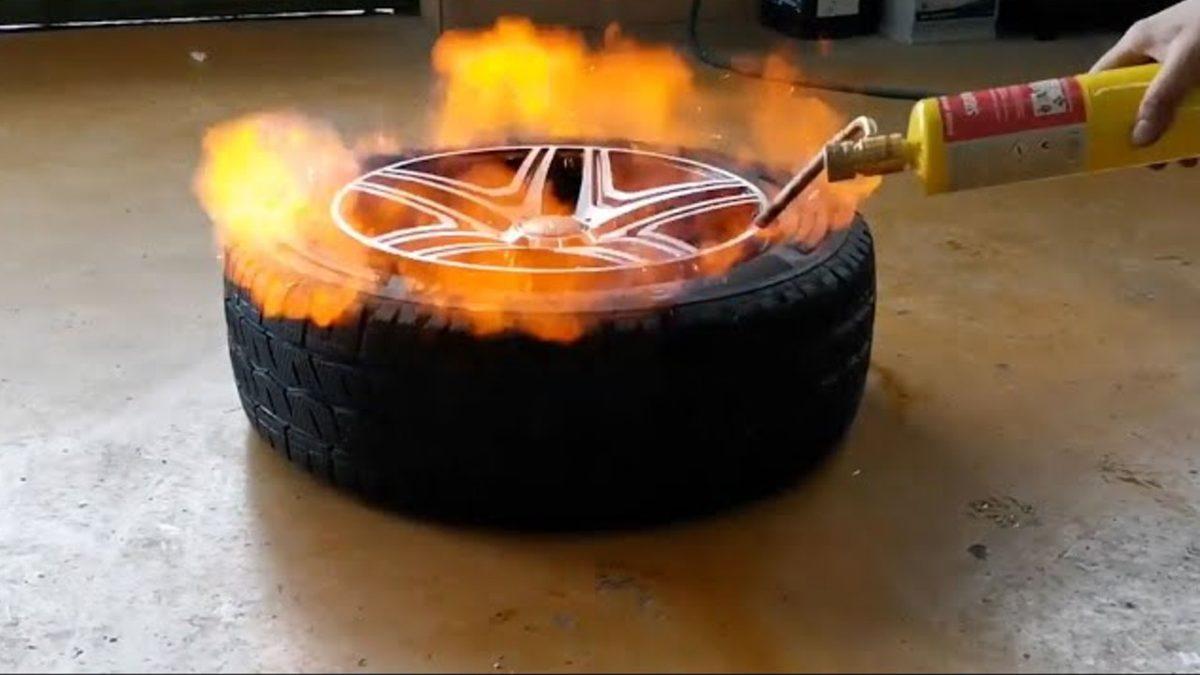 Kendi Kendinize Denemeyin: Lastikleri Ateşle Nasıl Şişirebiliyorlar?