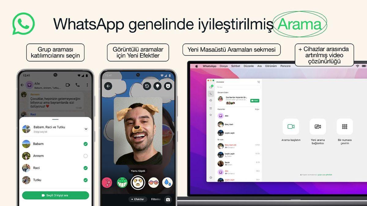 WhatsApp, Eşinizin Dostunuzun Yeni Yılını Doya Doya Kutlayın Diye Sesli ve Görüntülü Konuşmalara Yeni Özellikler Duyurdu