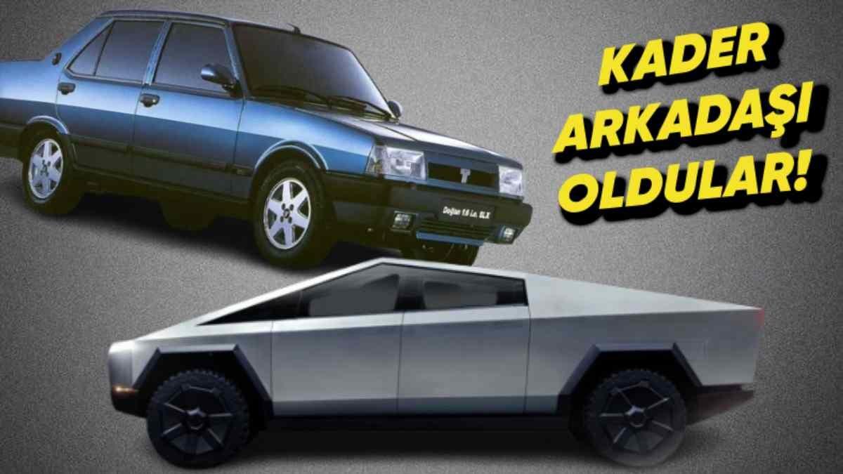 Geçmiş ve Gelecek Aynı Çekicide Buluştu: Tesla Cybertruck ve Tofaş Kartal, Birlikte Yolculuk Yaptı! (Tüm Zamanların En "Çekici" Görüntüsü Diyebilir miyiz?)