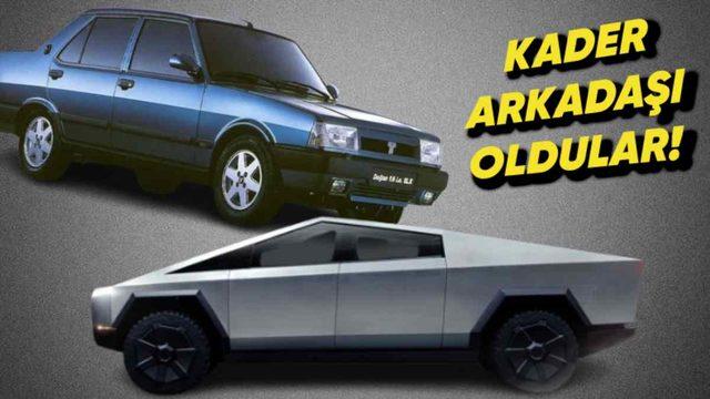 Geçmiş ve Gelecek Aynı Çekicide Buluştu: Tesla Cybertruck ve Tofaş Kartal, Birlikte Yolculuk Yaptı! (Tüm Zamanların En "Çekici" Görüntüsü Diyebilir miyiz?)