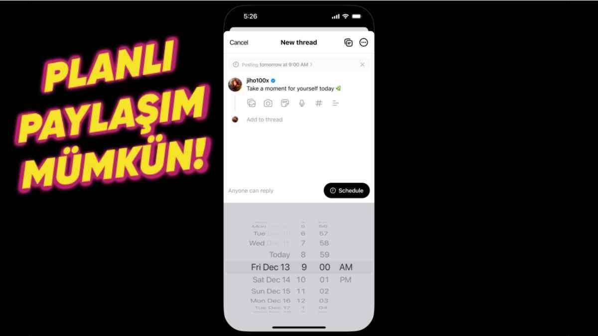Threads Kullanıcılarına Müjde: Gönderi Zamanlama Özelliği Test Aşamasında!
