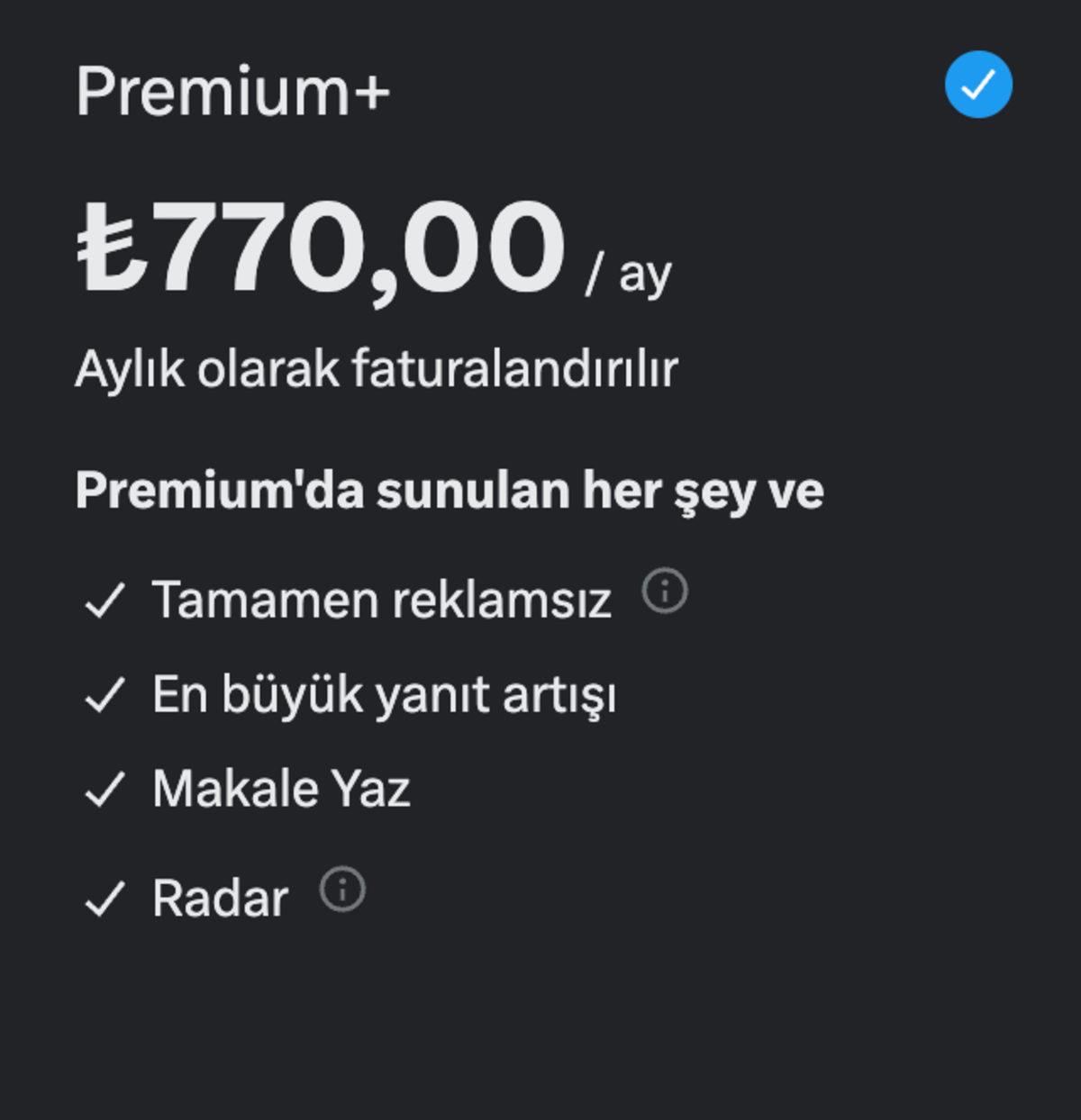 X Premium+ Fiyatlarına %156 Zam Geldi: İşte Yeni Fiyatlar