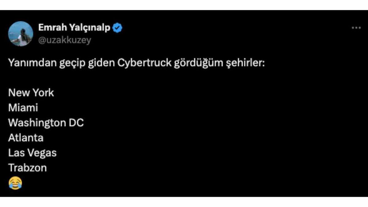Trabzon Sokaklarında Tesla Cybertruck Fırtınası Esti: Görenleri Şaşkına Çevirdi!