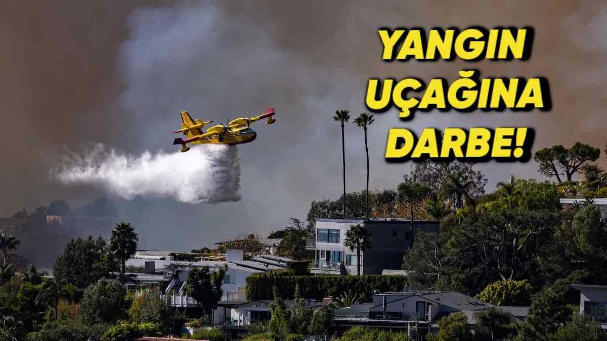Yangın Söndürme Operasyonu Sekteye Uğradı: Los Angeles’teki Yangın ile Savaşan Bir Uçağa Drone Çarptı!