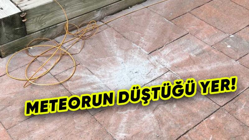 Bu Sesi Duyarsanız Kaçın! Bir Evin Bahçesine Düşen Gök Taşı Anbean Kaydedildi [Video]