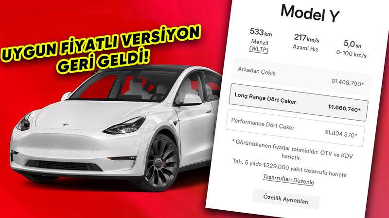 Rahat Bir Nefes Alabiliriz: Uygun Fiyatlı Tesla Model Y Satışları Yeniden Başladı