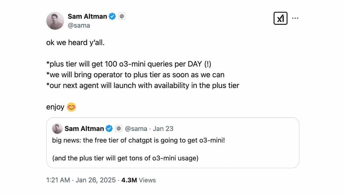 OpenAI, ChatGPT o3-mini İçin Tarih Verdi: Belki de DeepSeek’i Unutturacak?